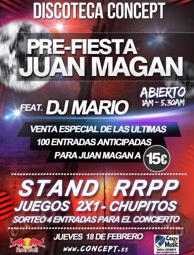 Pre-Fiesta Juan Magan en Discoteca Concept
